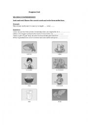 English Worksheet: Progress Test Kids Movers Reading  Past Simple Questions