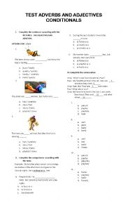 ADVERBS AND ADJECTIVES MULTIPLE CHOISE