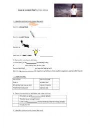 English Worksheet: Love is a silent thief by Katie Melua