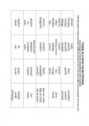 English Worksheet: Three in a row false friends