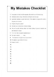 English Worksheet: Self-assessment