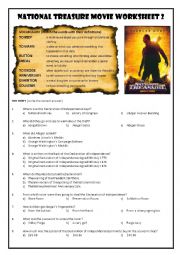 National Treasure Movie Worksheet 2