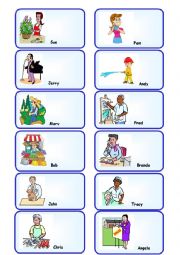 English Worksheet: JOBS SPEAKING CARDS 2