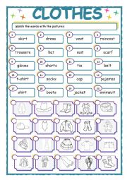 English Worksheet: Clothes