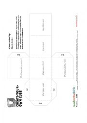 English Worksheet: Introduction questions cube