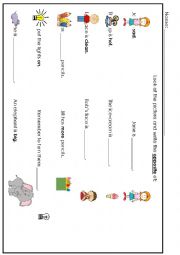 English Worksheet: Opposites