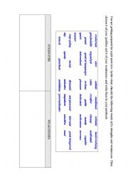 English Worksheet: Strengths and weaknesses