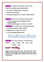 English Worksheet: child abduction