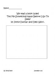 English Worksheet: Tell Me Something Happy
