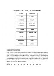 English Worksheet: Food and occupations MEMORY GAME