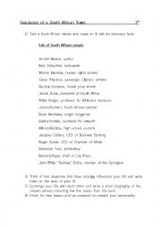 English Worksheet: South Africa