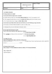 English Worksheet: second form