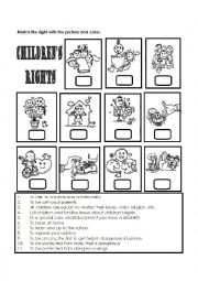 English Worksheet: Children rights