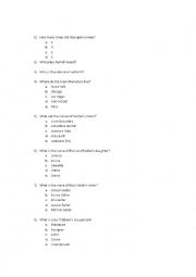 English Worksheet: friends tv show quiz