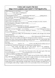 English Worksheet: Sports. Window on Bratain.