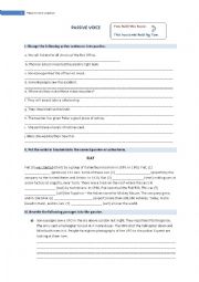 English Worksheet: Passive voice- exercises