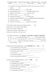 English Worksheet: Modal verbs, relative pronouns