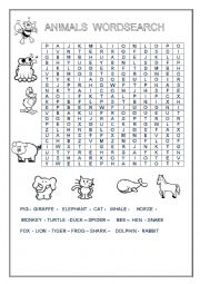 English Worksheet: Animals