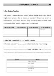English Worksheet: School subjects and school things