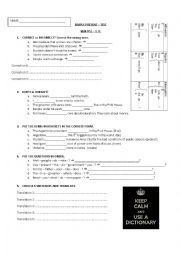 English Worksheet: Present Simple test