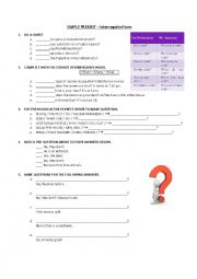 English Worksheet: Present Simple - Interrogative form