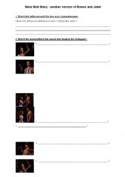 English Worksheet: West Side Story and Romeo and Juliet