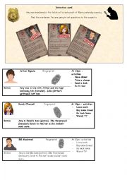 Detective - conversation card - solve a murder Part 1