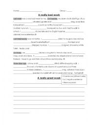 English Worksheet: A Really Bad Week