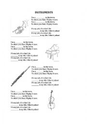 English Worksheet: Instruments