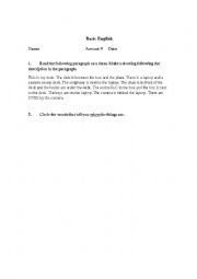 English Worksheet: Prepositions of location paragraph