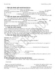 English Worksheet: REVISION WORKSHEET  1 module 3 grade 8 Tunisian programme