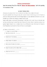 English Worksheet: Reading For Beginners