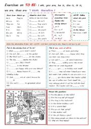 English Worksheet: To be