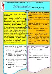 English Worksheet: self-evaluation