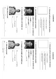 English Worksheet: PERSONAL INFORMATION