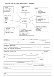 English Worksheet: WRITE ABOUT YOURSELF