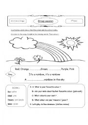 English Worksheet: clothes and colours