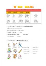 English Worksheet: Verb TO BE