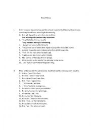 English Worksheet: present simple tense