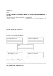 English Worksheet: Basic Paragraph Planning Sheet