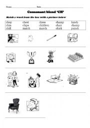 English Worksheet: consonant blend ch sound