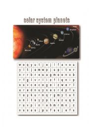 English Worksheet: Solar system