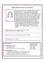 English Worksheet: Simple Present Vs Present Progressive