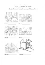 English Worksheet: Parts of the house