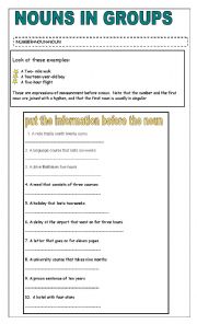 English Worksheet: compound adjectives