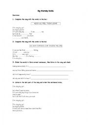 English Worksheet: Big Big world By Emilia ( Listening song)