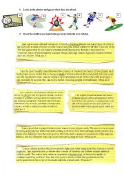 English Worksheet: sports warm-up