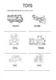 English Worksheet: TOYS