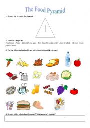 English Worksheet: The food pyramid