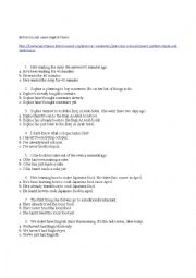 English Worksheet: Present Perfect Simple and Continuous